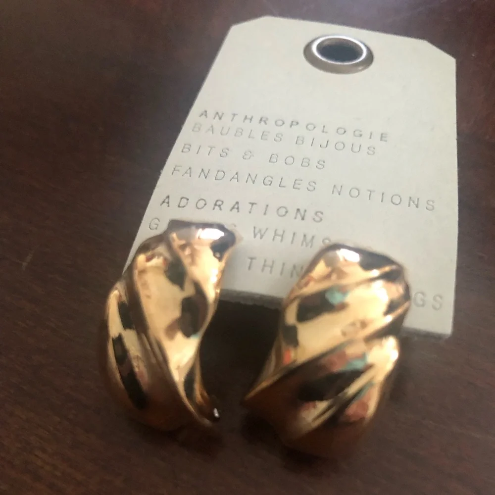 New Anthropology textured post earrings
